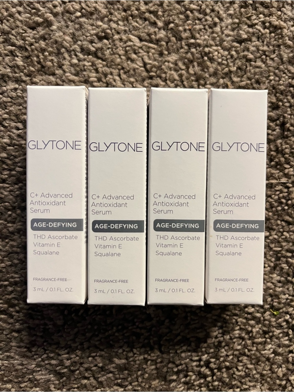 (4) Four Glytone C+ Advanced Antioxidant Serum - Age-Defying 3ml each- Total 12m
